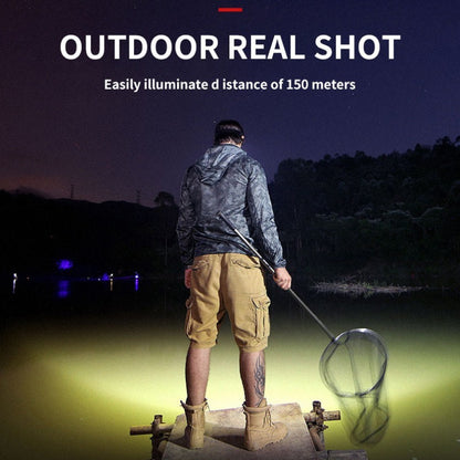 Buy 1 Get 1 Free, Total Of 2pcs Multifunctional 5LED Headlight Head Mounted Flashlight Outdoor USB Charging Fishing Headlight Strong Bald Head Light 4-Mode Headlight Flashlight, Used For Outdoor Running, Hunting, Hiking, Camp