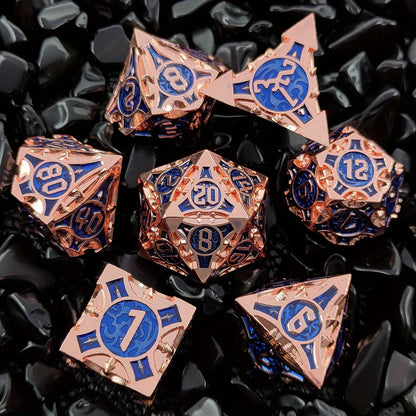 Ultimate RPG Experience: 7-Piece Stylish Metal Dice Set - Precision & Durability for Tabletop Games | Perfect Gamer Gift