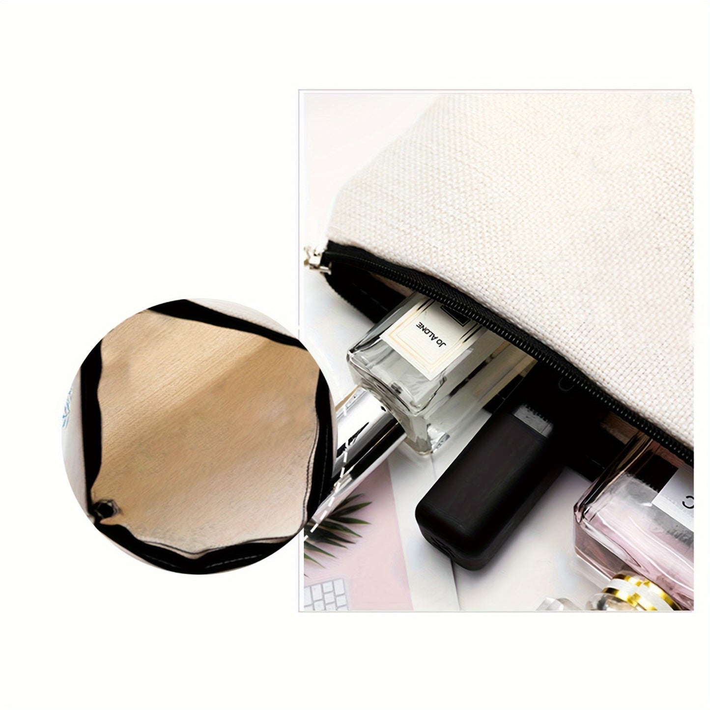 Dungeons & Dragons D20 Dice-Themed Makeup Bag - Funny RPG Gamer Cosmetic Pouch for Travel, Durable Linen Material