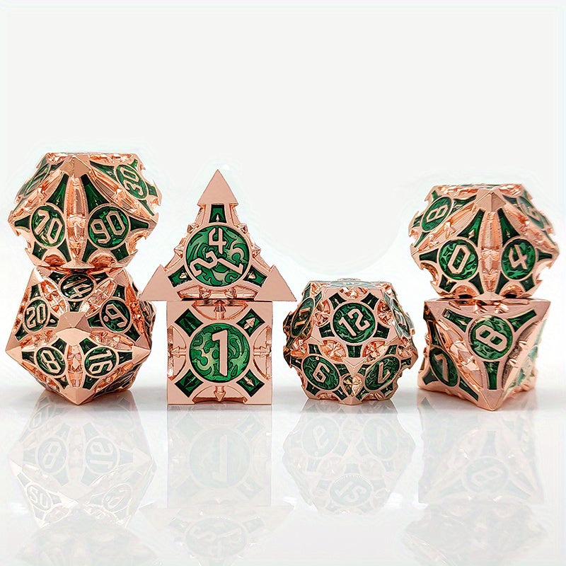 Ultimate RPG Experience: 7-Piece Stylish Metal Dice Set - Precision & Durability for Tabletop Games | Perfect Gamer Gift