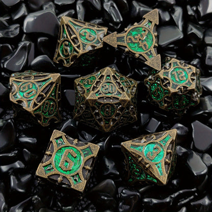 Ultimate RPG Experience: 7-Piece Stylish Metal Dice Set - Precision & Durability for Tabletop Games | Perfect Gamer Gift