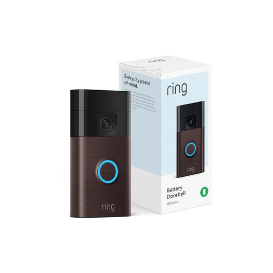 Timbre con cámara inalámbrico Ring - Video de cuerpo completo, video en vivo con audio bidireccional, alertas y detección de movimiento (modelo de 2024), Bronce veneciano
