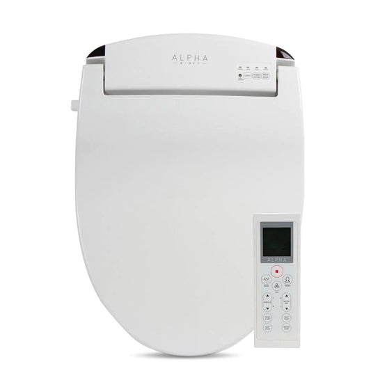 Alpha JX asiento para inodoro o bidé con tapa, color blanco, luz LED, funcionamiento silencioso, control remoto inalámbrico., JX-EW, 1460.00watts, 110.00 volts