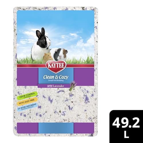 Kaytee Clean & Cozy Lavender Bedding For Pet Guinea Pigs, Rabbits, Hamsters, Gerbils, and Chinchillas, 49.2 Liters