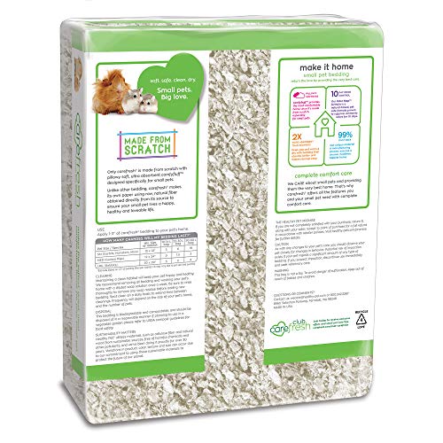 Carefresh 99% Dust-Free White Natural Paper Small Pet Bedding with Odor Control, 50 L
