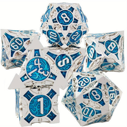Ultimate RPG Experience: 7-Piece Stylish Metal Dice Set - Precision & Durability for Tabletop Games | Perfect Gamer Gift