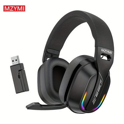 MZYMI GT100 2.4GHz/Wireless Gaming Headset for PlayStation 5 4, Gamer Headphones with Detachable Microphone for PS5, PS4, PC, Switch, Ultra-low Latency, 25 Hours Playtime, Wired Mode for Xbox Series