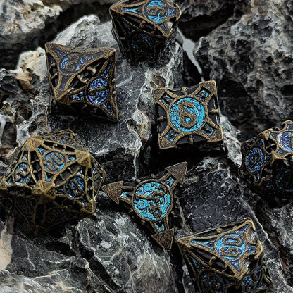 Ultimate RPG Experience: 7-Piece Stylish Metal Dice Set - Precision & Durability for Tabletop Games | Perfect Gamer Gift