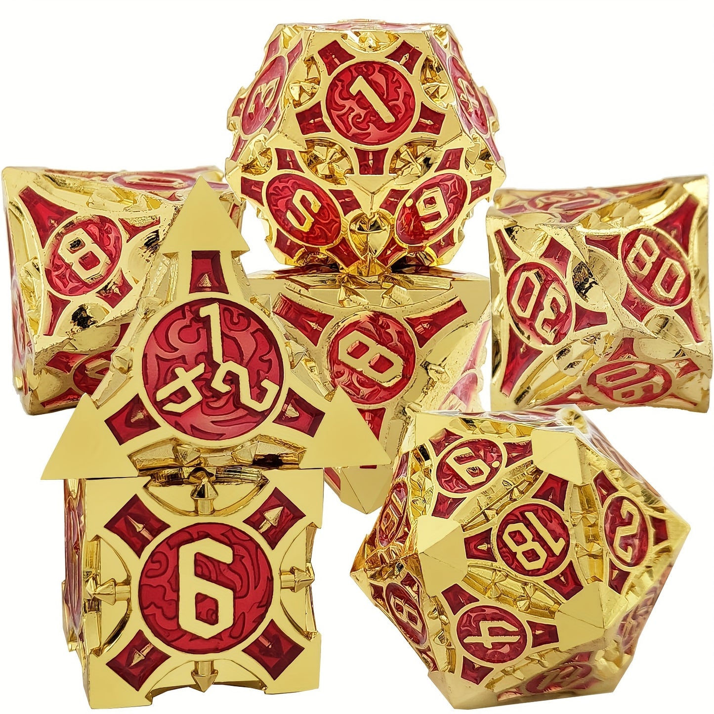 Ultimate RPG Experience: 7-Piece Stylish Metal Dice Set - Precision & Durability for Tabletop Games | Perfect Gamer Gift