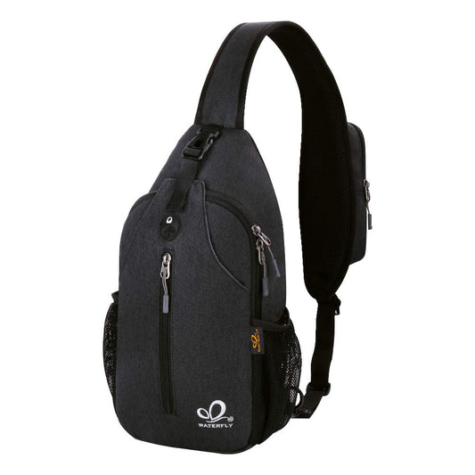 WATERFLY - Mochila cruzada tipo bandolera para viajar y hacer senderismo, bolsa de pecho