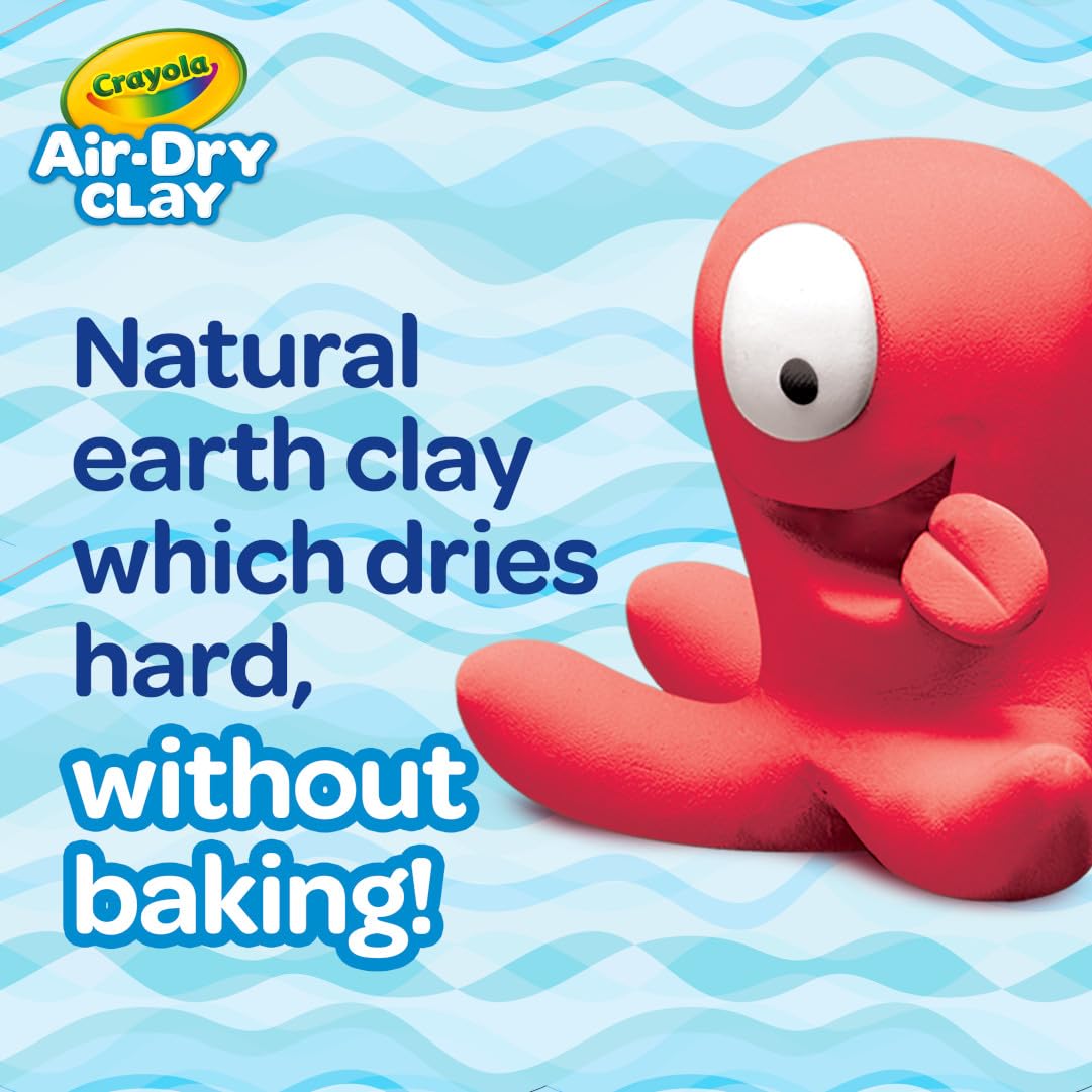 Crayola - Arcilla blanca natural de secado al aire para niños, material para esculpir, suministros de manualidades para aulas, (balde de 5 lb), [exclusivo de Amazon]