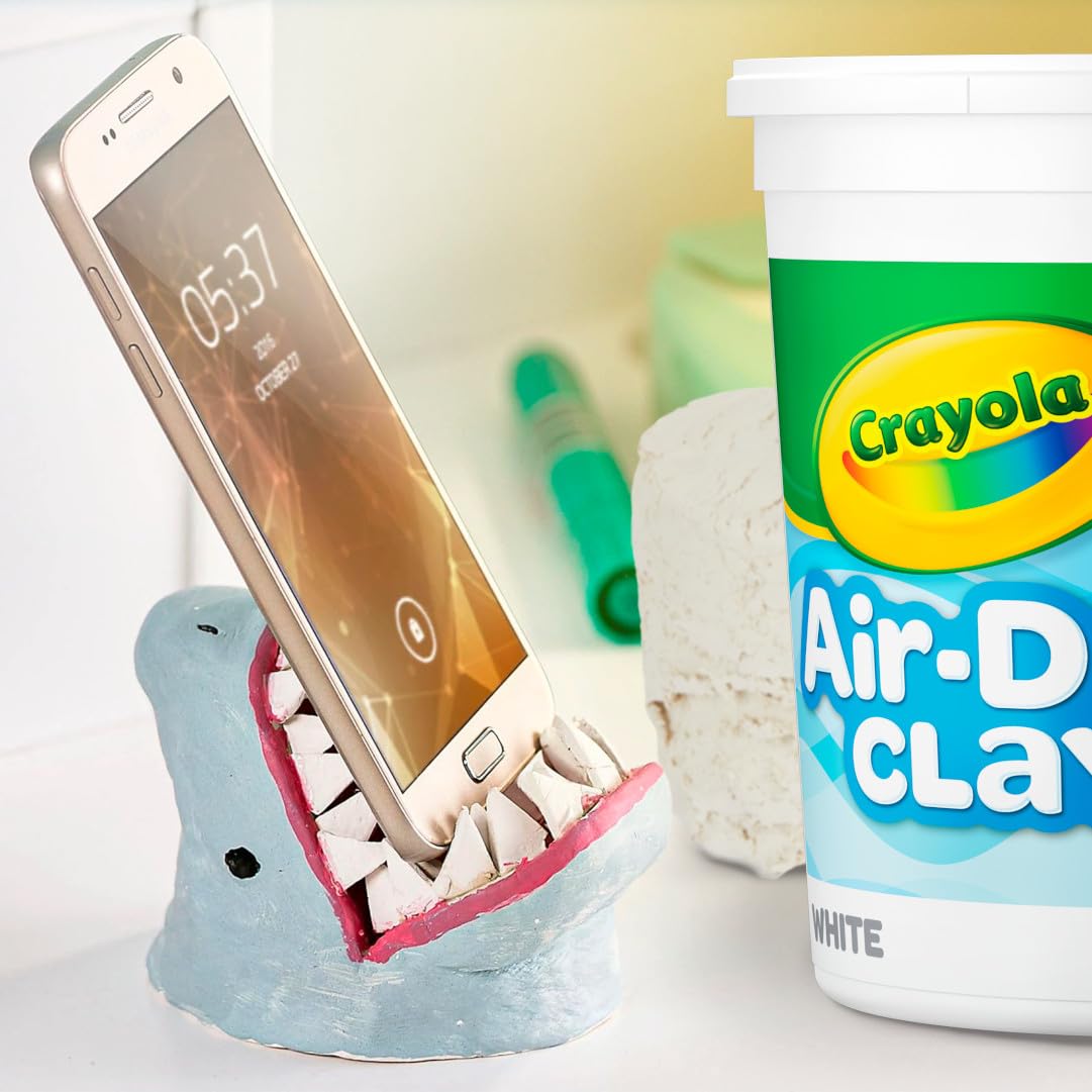Crayola - Arcilla blanca natural de secado al aire para niños, material para esculpir, suministros de manualidades para aulas, (balde de 5 lb), [exclusivo de Amazon]
