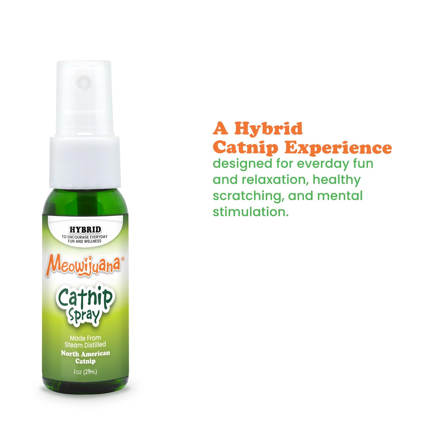 Meowijuana | 1oz. Premium Catnip Spray | Organic | High Potency | Use On Cat Toys, Teasers, and Scratchers | Grown In North America | Feline and Cat Lover Approved