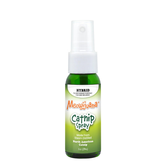 Meowijuana | 1oz. Premium Catnip Spray | Organic | High Potency | Use On Cat Toys, Teasers, and Scratchers | Grown In North America | Feline and Cat Lover Approved