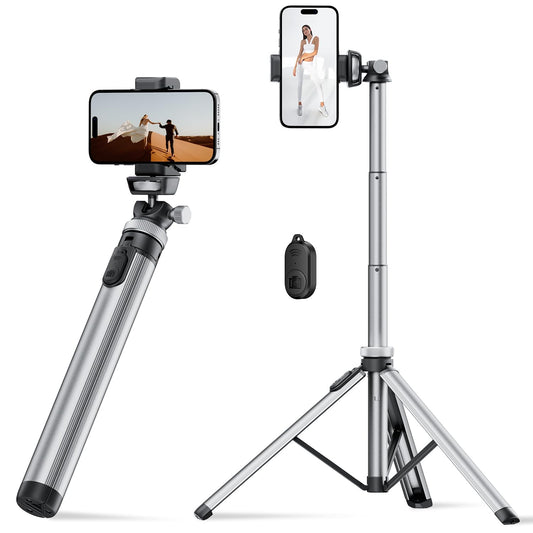 Trípode de metal EUCOS de 67 pulgadas para iPhone con control remoto y soporte ligero para cámara