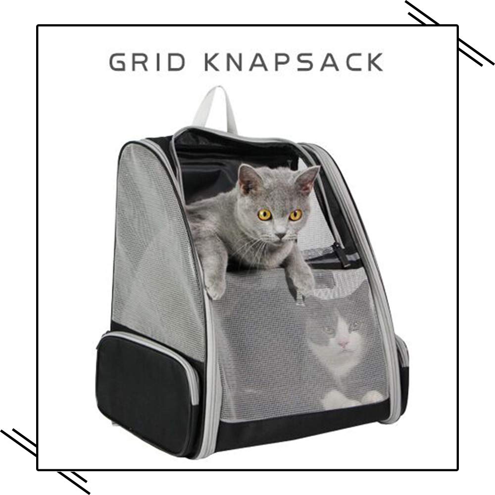 Texsens Innovadora mochila de burbujas Traveler para gatos y perros (negro)
