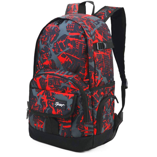 rickyh style Mochila escolar bolsa de viaje para hombres y mujeres, mochila ligera para la universidad con compartimento para laptop, Rojo (New Red), Talla única, Mochila escolar