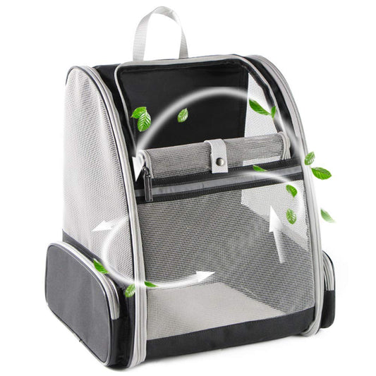 Texsens Innovadora mochila de burbujas Traveler para gatos y perros (negro)