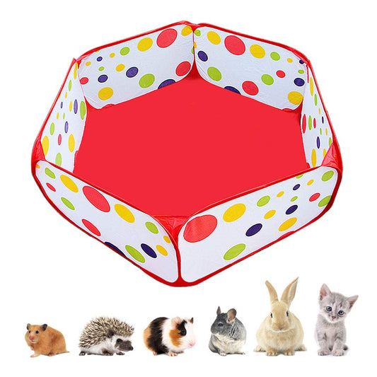 Portable Small Animals Playpen, Outdoor/Indoor Pop Open Pet Exercise Fence, Guinea Pig Accessories Metal Wire Yard Fence C&C Cage Tent for Rabbits, Hamster, Chinchillas and Hedgehogs