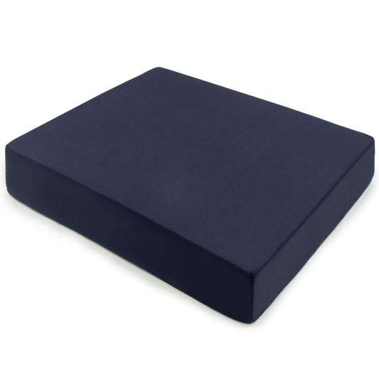 Duro-Med POLYFOAM Cojín de silla de ruedas, Poly/Algodón Cover, Color Azul Marino, 513-8021-2400