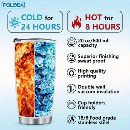 Foloda 1pc Skull Gamepad Gamer Gifts, Gaming Gifts, Gamer Gift Ideas, Christmas Birthday Gifts for Gamers, Cool Gamer Gifts for Men Teen Boys Girls Boyfriend, Game Cups, Gifts for Game Lovers Stainless Steel Tumbler with Lid