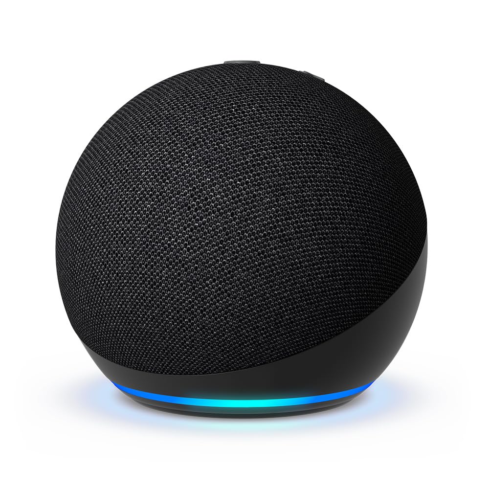 Amazon Echo Dot (modelo más reciente): parlante Alexa con sonido vibrante, ideal para dormitorios, comedores y oficinas (carbón)