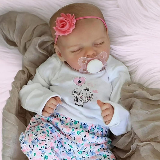JIZHI - Muñecas Reborn de cuerpo de vinilo de 17 pulgadas lavable y realista con ropa y accesorios de juguete para niños de más de 3 años