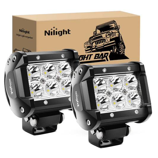 Nilight Led Pods 2 piezas 18W 1260LM Spot luces todoterreno
