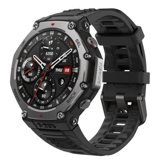 Amazfit T-Rex 3 - Reloj inteligente para exteriores con pantalla AMOLED de 1.81 pulgadas, mapas sin conexión y navegación, 6 sistemas satelitales GPS de doble banda, 27 días de duración de la batería