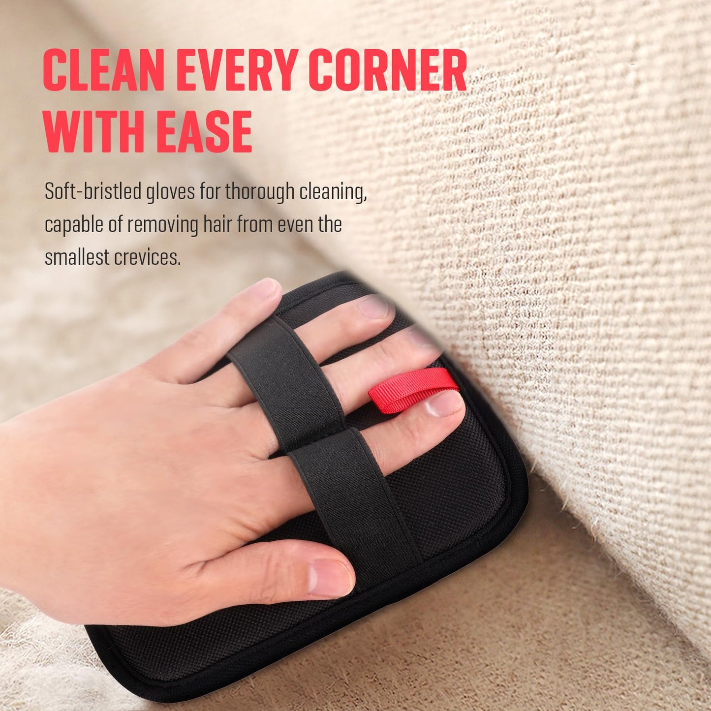 VerdeVilla Pet Hair Remover, Electrostatic Pet Hair Removal Gloves, Reusable Cat & Dog Hair Remover for Couch, Furniture, Carpet, Curtain, Upgraded Animal Fur Removal Tool, Cat Grooming Gloves-1 PCS