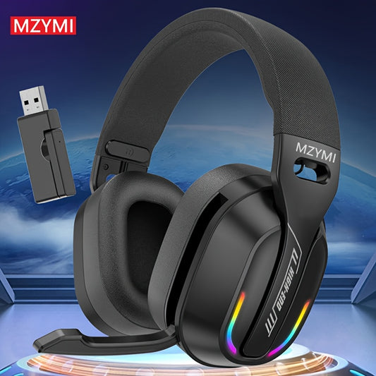 MZYMI GT100 2.4GHz/Wireless Gaming Headset for PlayStation 5 4, Gamer Headphones with Detachable Microphone for PS5, PS4, PC, Switch, Ultra-low Latency, 25 Hours Playtime, Wired Mode for Xbox Series