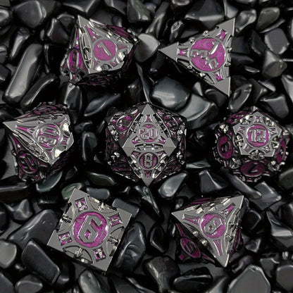 Ultimate RPG Experience: 7-Piece Stylish Metal Dice Set - Precision & Durability for Tabletop Games | Perfect Gamer Gift