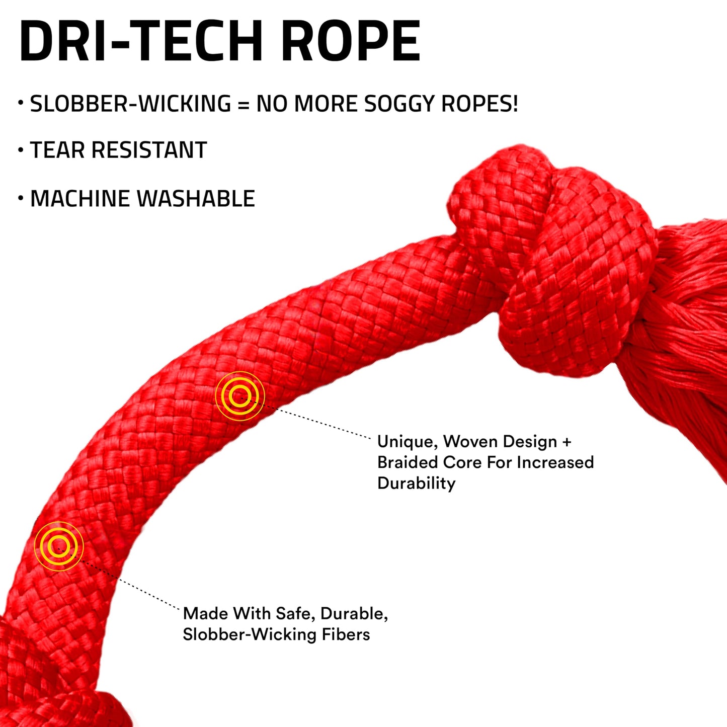 Playology Rope Toys for Dogs | Tug of War Dog Toy for Aggressive Chewers | Beef Scented Dog Toys | Jumbo Rope Toy for Interactive Play