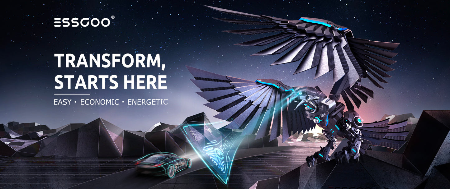 Radio de coche ESSGOO 7 pulgadas 1 DIN Flip-Out, 4+64 GB, Carplay inalámbrico, Android Auto, Bluetooth, pantalla táctil, Android 14, reproductor MP5, unidad principal, SWC, GPS, cámara.