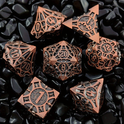 Ultimate RPG Experience: 7-Piece Stylish Metal Dice Set - Precision & Durability for Tabletop Games | Perfect Gamer Gift