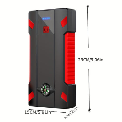 Portable Car Jump Starter - 12V 400A/600A Peak, 6000mAh/10000mAh Power Bank, Emergency Car Charger for 2.0L Gas Vehicles