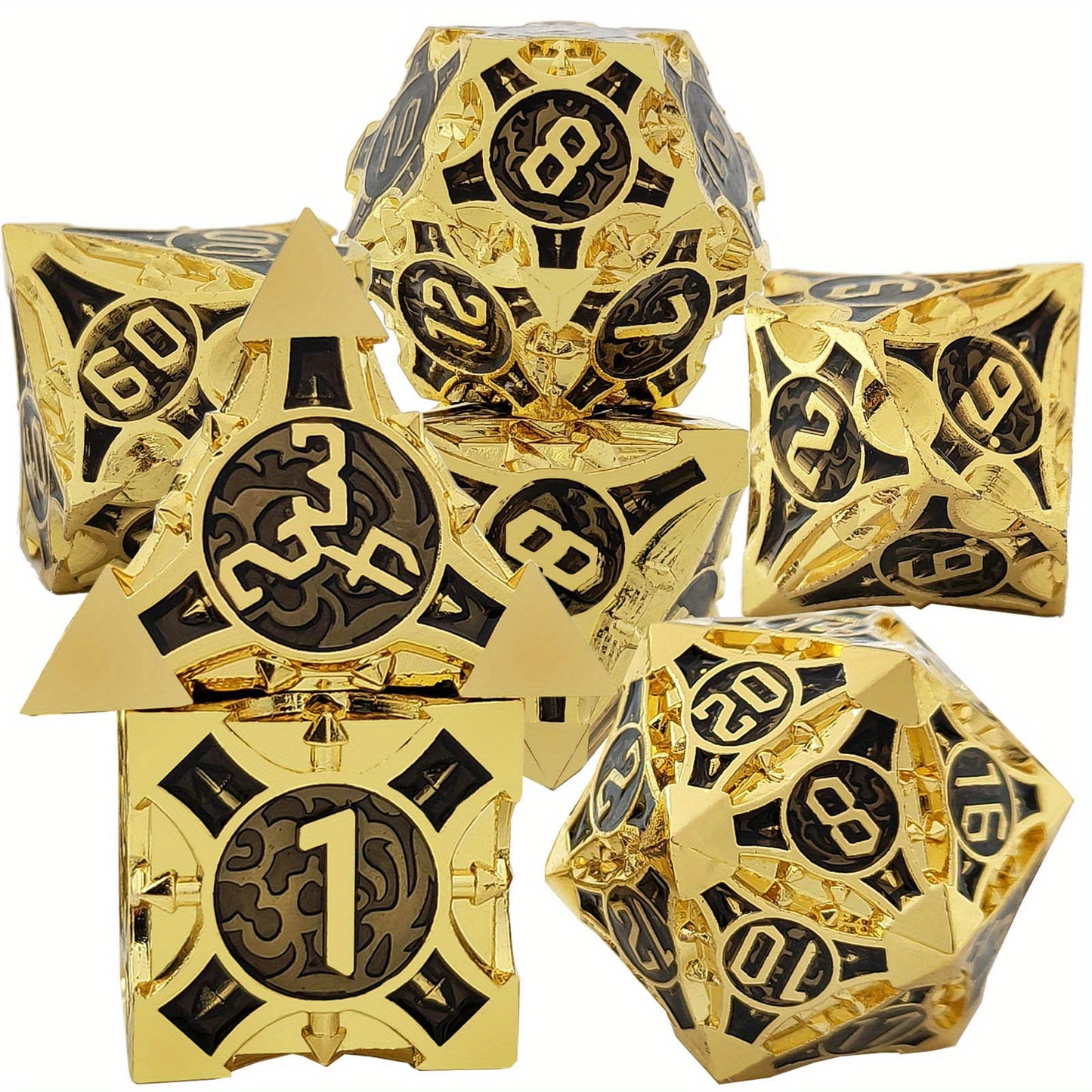 Ultimate RPG Experience: 7-Piece Stylish Metal Dice Set - Precision & Durability for Tabletop Games | Perfect Gamer Gift