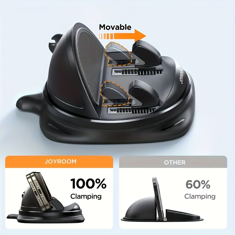 JOYROOM Car Phone Holder Mount - Rotatable Adjustable Dashboard/Dashboard///-Free, Non-Slip & ABS, Waterproof & Heat-Resistant, Spring-Loaded Grip, One-Touch Operation for iPhone/Samsung/Smartphones