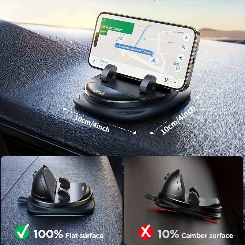 JOYROOM Car Phone Holder Mount - Rotatable Adjustable Dashboard/Dashboard///-Free, Non-Slip & ABS, Waterproof & Heat-Resistant, Spring-Loaded Grip, One-Touch Operation for iPhone/Samsung/Smartphones