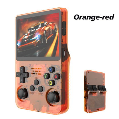 Consola de videojuegos portátil Retro R36S, 128G, sistema Linux, pantalla IPS de 3,5 pulgadas, R35s Pro, reproductor de vídeo de bolsillo portátil, 64GB de juegos
