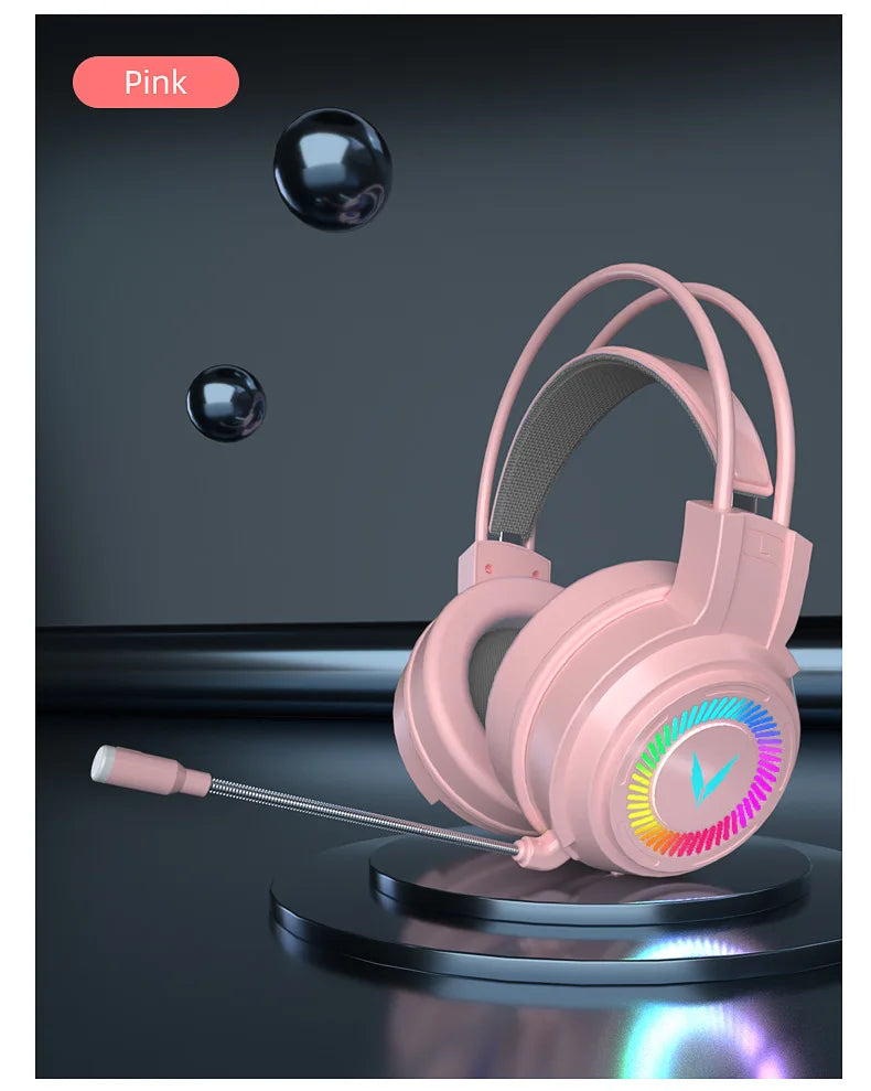 G58 G60 auriculares para juegos 7,1 estéreo SVirtual envolvente bajo auriculares con micrófono luz LED para ordenador PC Gamer plegable