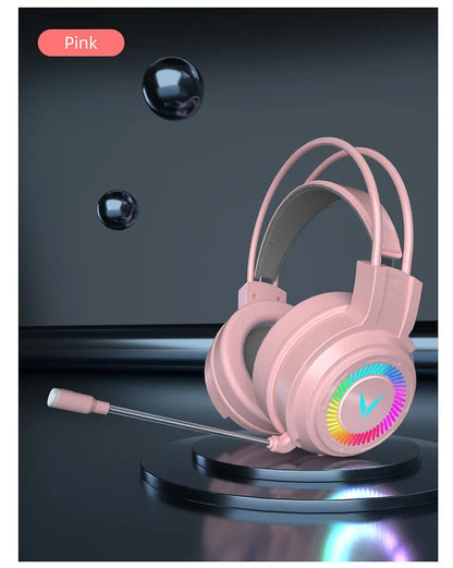 G58 G60 auriculares para juegos 7,1 estéreo SVirtual envolvente bajo auriculares con micrófono luz LED para ordenador PC Gamer plegable