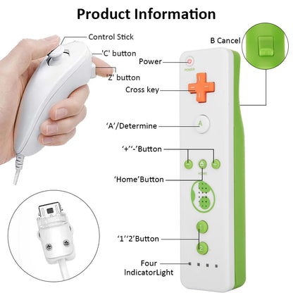 Controlador para mando a distancia Wii, Control de movimiento más incorporado para consola Wii/Wii U, inalámbrico, 1 Uds./2 uds.