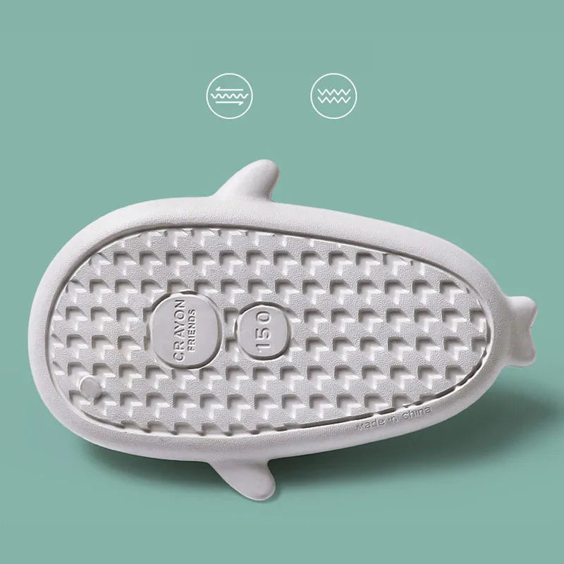 Zapatillas para niños, sandalias de tiburón de dibujos animados, zapatos de verano para niños y niñas, suela suave antideslizante