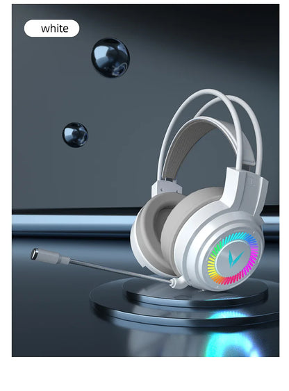 G58 G60 auriculares para juegos 7,1 estéreo SVirtual envolvente bajo auriculares con micrófono luz LED para ordenador PC Gamer plegable