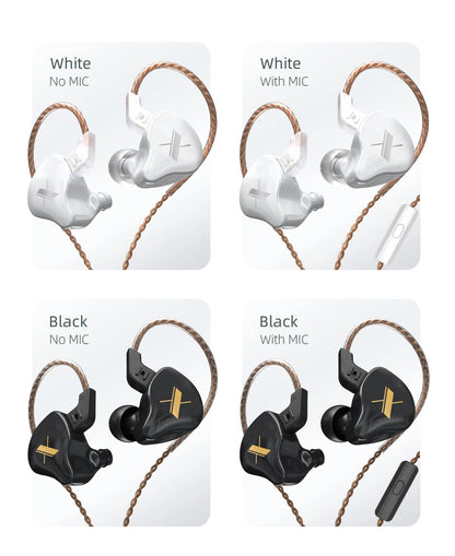 Auriculares KZ EDX 1 auriculares con graves HIFI dinámicos auriculares con Monitor deportivo con cancelación de ruido