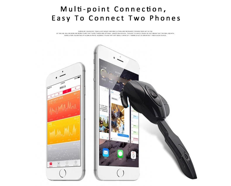 Auriculares inalámbricos para negocios, cascos compatibles con Bluetooth, micrófono, recargable, modo de reposo, conducción de coche, deporte, manos libres