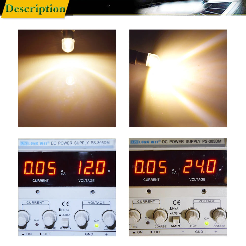 Bombilla Led para Interior de coche, luz blanca cálida de 6V, 12V, 24V, BA9S, T4W, BA9S, H6W, BAY9S, H21W, BAW9S, HY21W, 2835, 1SMD, 2 unidades