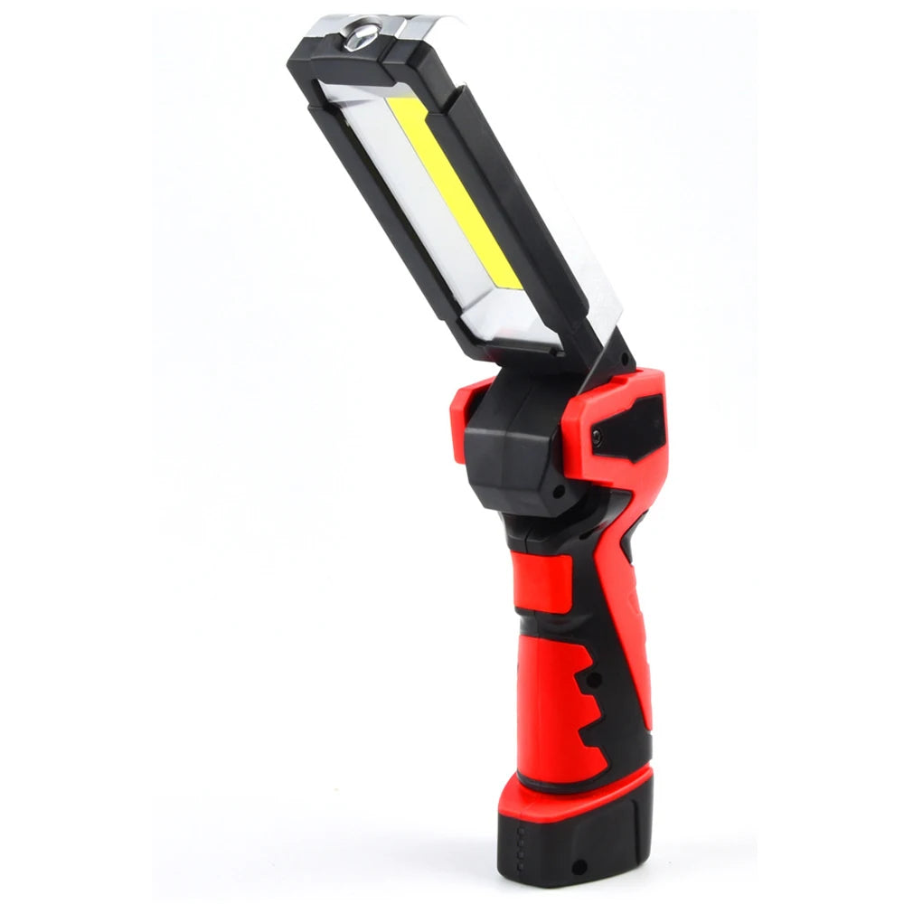 Luz LED de trabajo COB portátil, lámpara mecánica para garaje de coche, lámpara de inspección recargable por USB, luz intermitente de emergencia para coche