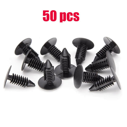 Clips de nailon con agujero de 8mm para guardabarros de coche, retenedor de escudo, remache de plástico para automóvil GM Ford Chrysler